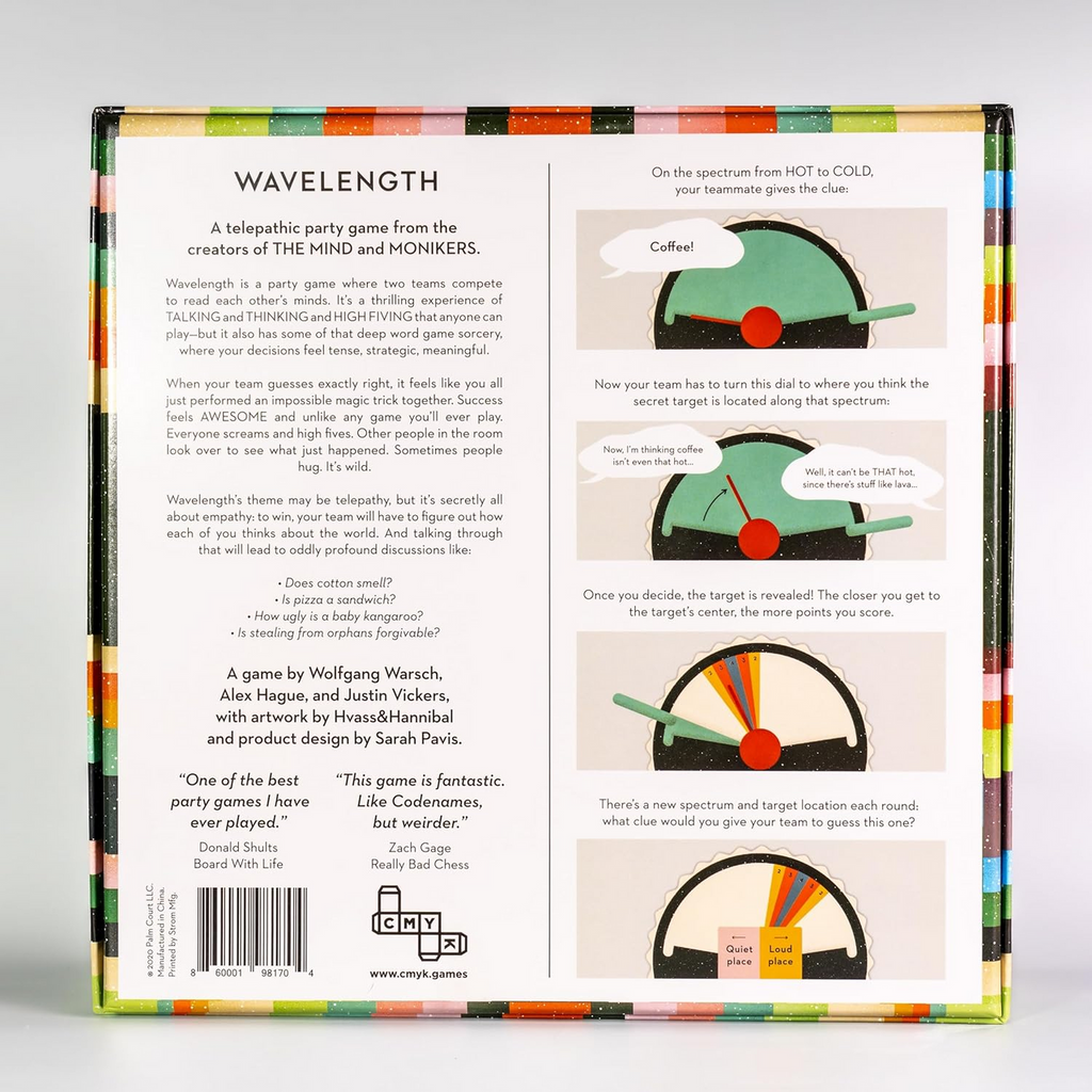 CMYK Wavelength Party Game FamilyFriendly Game for up to 12 Players with Easy Setup WAV01