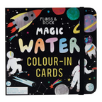 Floss & Rock Magic Water Cards Space Reusable Mess-Free Drawing Toy for Kids, Travel-Friendly, Educational and Creative Water Painting Set, Space Theme, Non-Toxic, Durable 39P3517