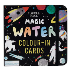 Floss & Rock Magic Water Cards Space Reusable Mess-Free Drawing Toy for Kids, Travel-Friendly, Educational and Creative Water Painting Set, Space Theme, Non-Toxic, Durable 39P3517