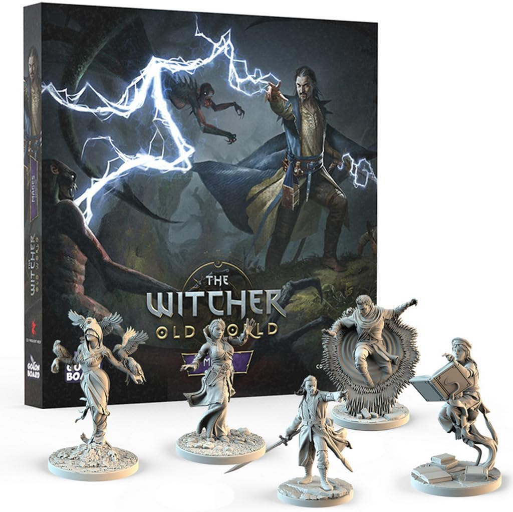Go On Board The Witcher Old World Mages Board Game Expansion Adds 5 Unique Mage Characters Fantasy Adventure Strategy Game TWOW02