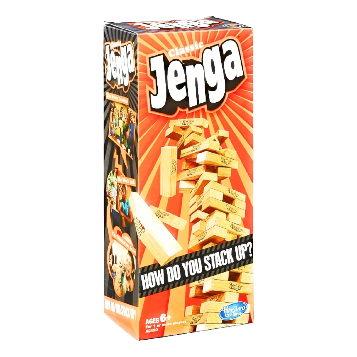 Hasbro Jenga Classic Block Stacking Game - Family Fun, Party Game, 1 or More Players, A2120E18