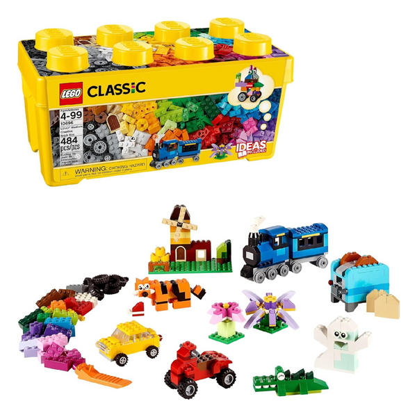 LEGO Classic Medium Creative Brick Box Building Toy Set for Kids, 484 Pieces LEGO-10696