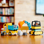 LEGO DUPLO Construction Truck and Tracked Excavator Building Site Toy Kids Ages 2 and Up Digger Tipper Truck Building Set New 2020 LEGO 10931