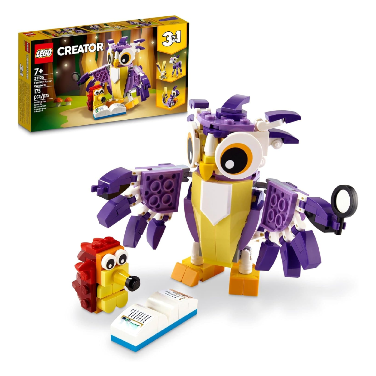 LEGO 3 in 1 Fantasy Forest Creatures Building Set Creative Construction Toy, Imaginative Play, LEGO 31125