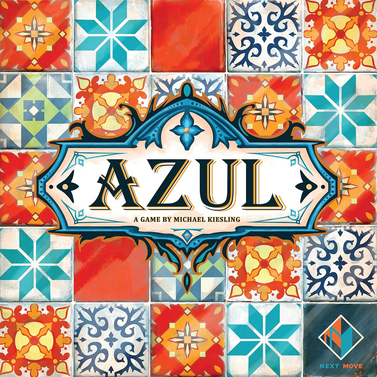 Next Move Games Azul Board Game Strategy Board Mosaic Tile Placement Family Board Game for Adults and Kids Ages 8 Up 2 to 4 Players NM6010