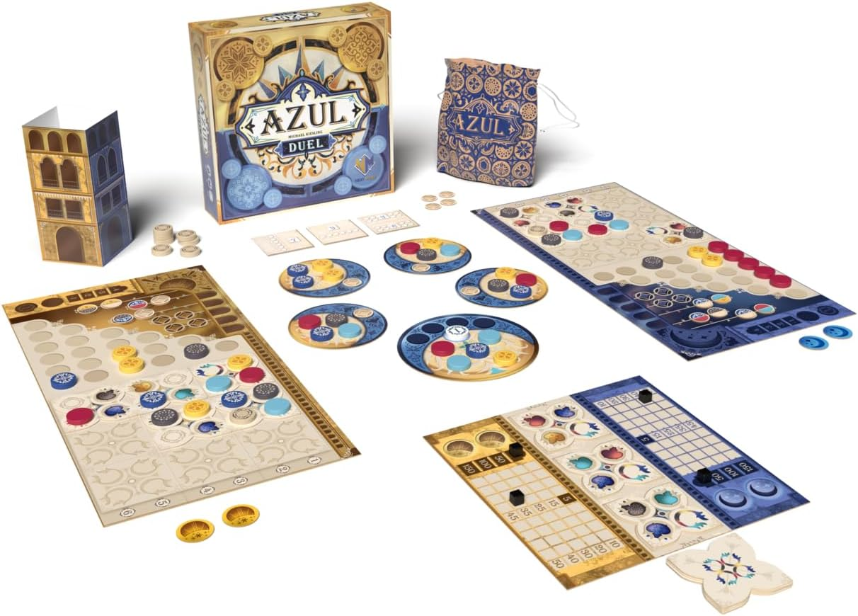 Next Move Games Azul Duel Board Game Tile Placement Strategy Game for Kids and Adults Ages 8 Plus 2 Players 30 to 45 Minute Playtime Made by Plan B Games NMG60160EN