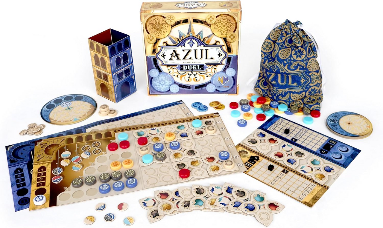 Next Move Games Azul Duel Board Game Tile Placement Strategy Game for Kids and Adults Ages 8 Plus 2 Players 30 to 45 Minute Playtime Made by Plan B Games NMG60160EN