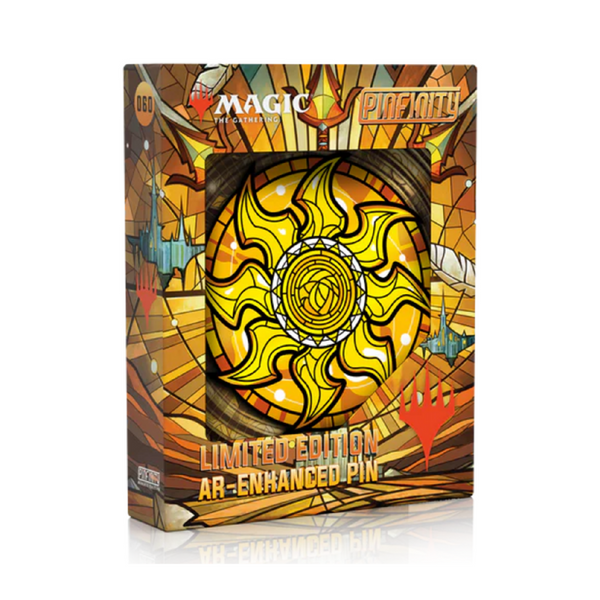 Pinfinity Pin MTG Stained Glass Plains Limited Edition AR Pin Magic The Gathering Collectible PINMTG060