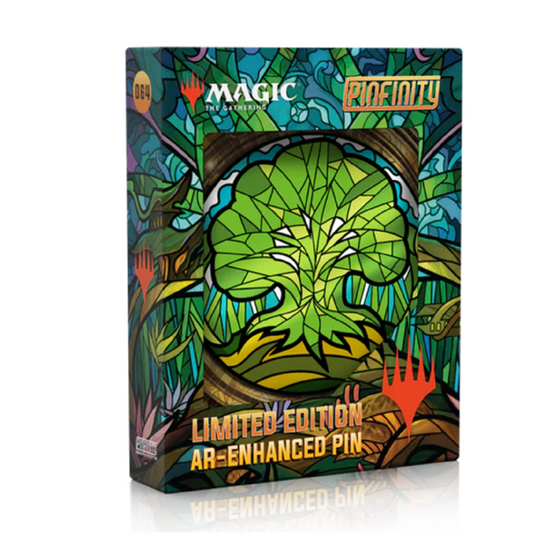 Pinfinity Pin MTG Stained Glass Forest Limited Edition AR Pin Magic The Gathering Collectible PINMTG064