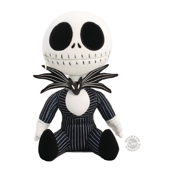 QMx Jack Skellington Zippermouth Plush High-Quality Collectible Plush Toy, Nightmare Before Christmas Character, Soft Stuffed Doll for Fans and Kids, Perfect Gift QMDSS23