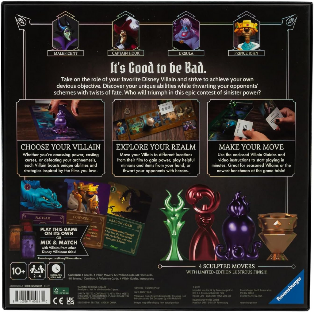 Ravensburger Disney Villainous Intro To Evil D100 ExpansionStrategy Board Game RVB60002063