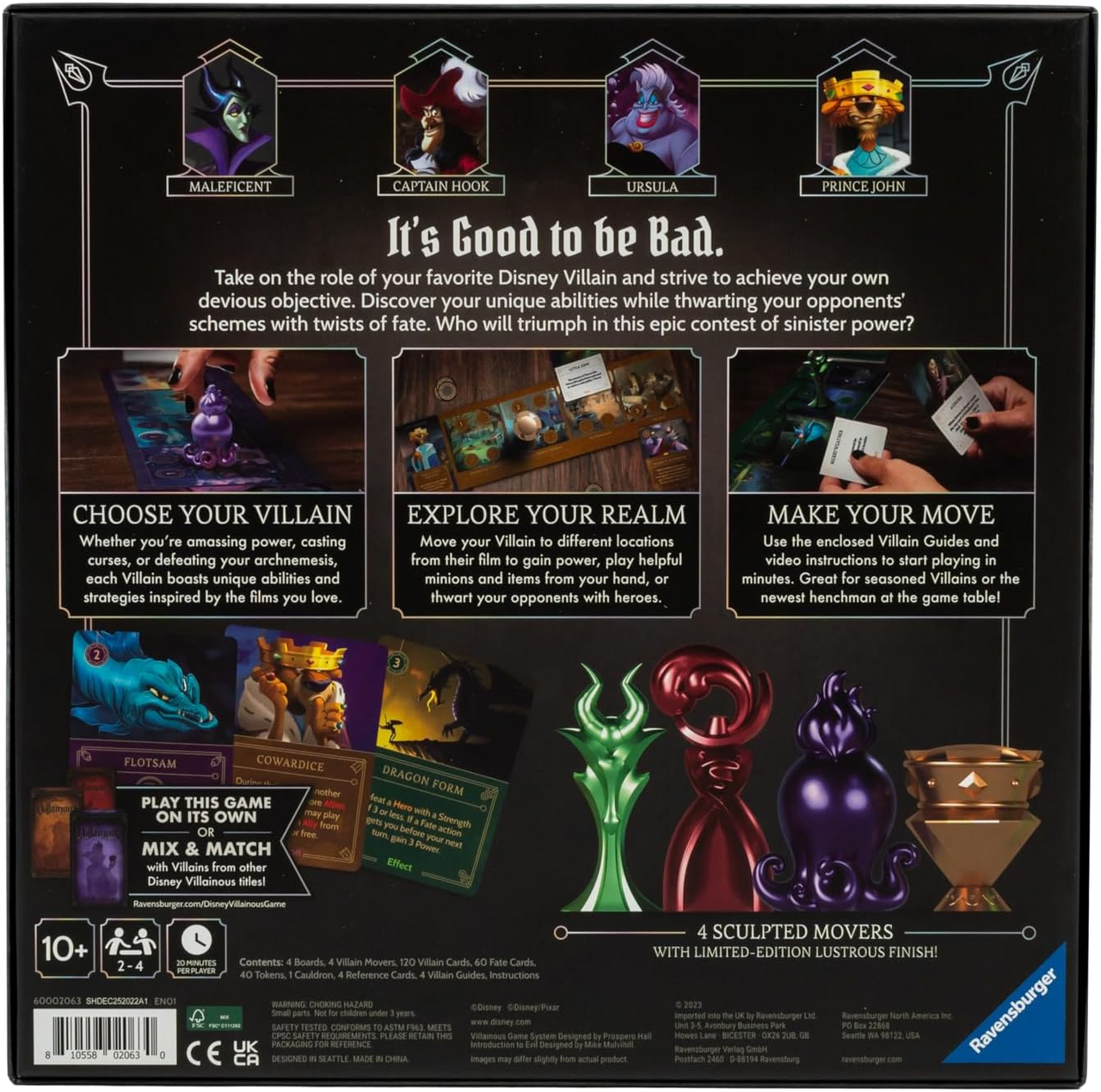 Ravensburger Disney Villainous Intro To Evil D100 ExpansionStrategy Board Game RVB60002063