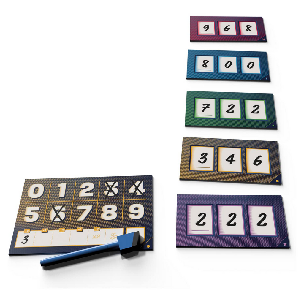 Repos Production The Number Party Game Fun Risk Taking Strategy Board Game for Family Game Night Great Family Game for Kids and Adults Ages 8 Plus 3 to 5 Players Average Playtime 15 Min TN EN01