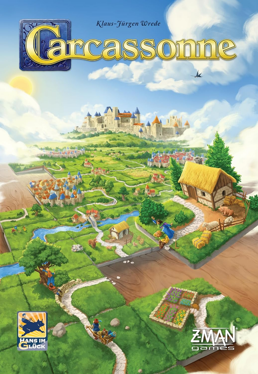 Z-Man Games Carcassonne Board Game Standard Edition Classic Tile-Laying Strategy Game Family Fun ZMG-ZM7810