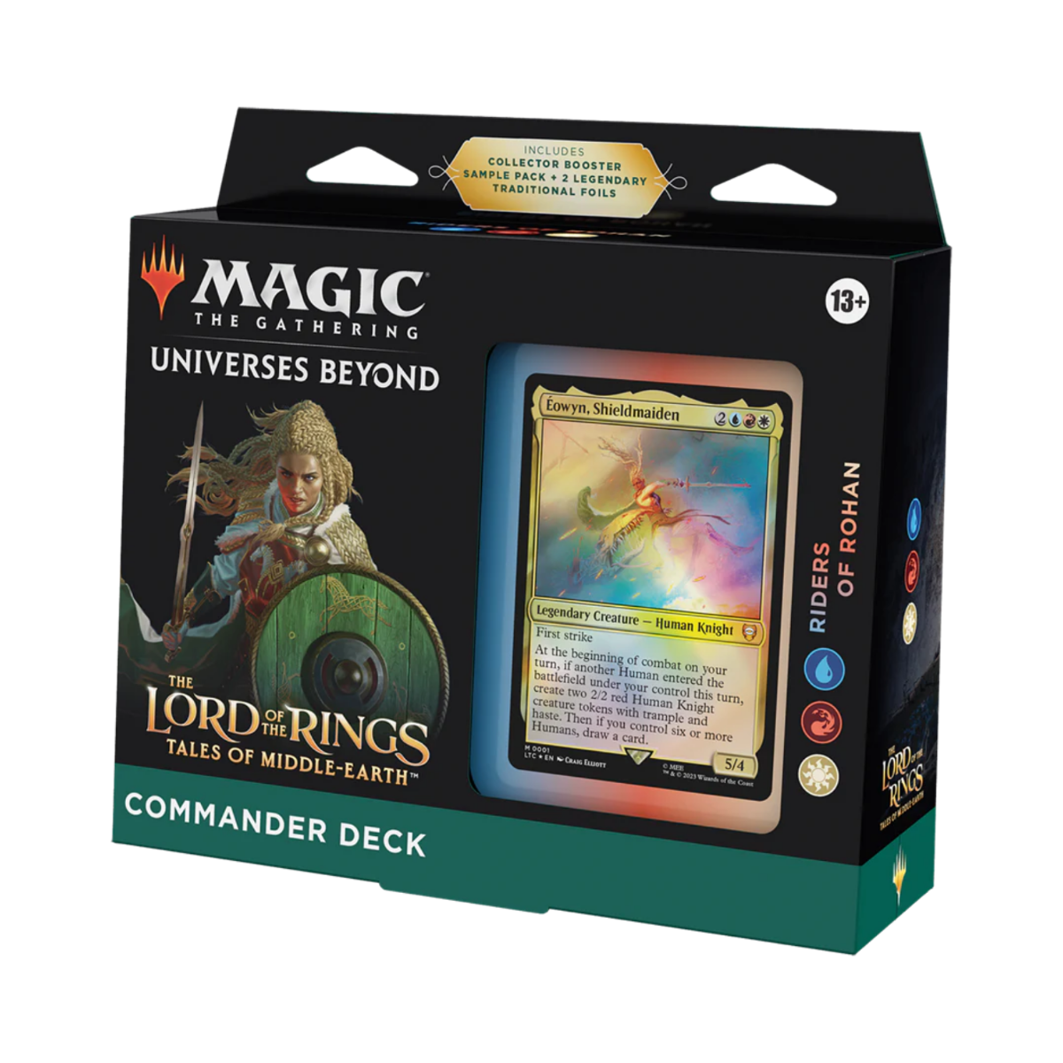 Magic The Gathering CCG Universes Beyond The Lord Of The Rings Tales Of Middle Earth Commander Deck Riders Of Rohan (Blue-Red-White) Single Pack WOC-D15250000-RidersOfRohan