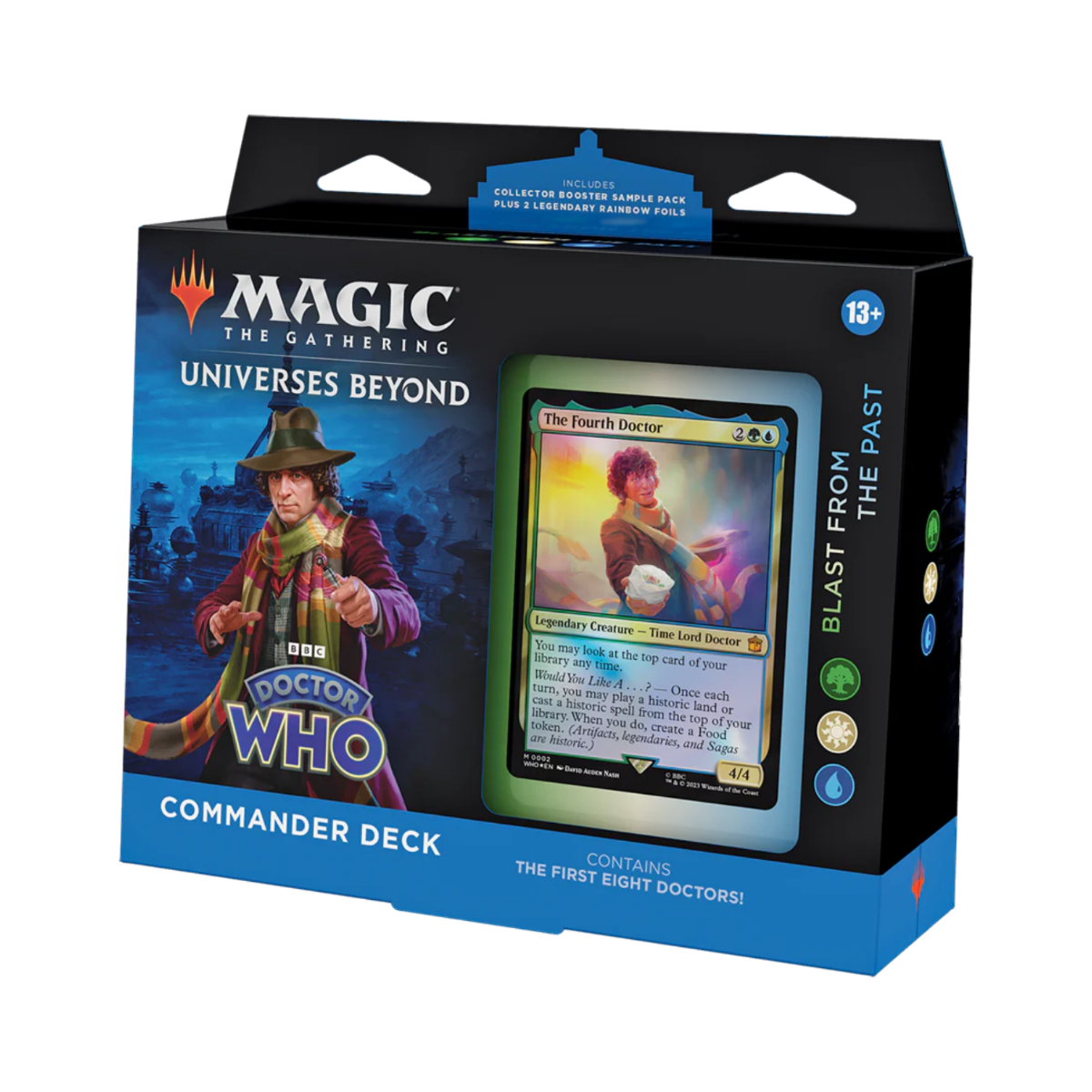 Magic The Gathering CCG Universes Beyond Doctor Who Commander Deck Blast From The Past (Green-White-Blue) Single Pack MTG-DRWHO-CDC-BlastFromThePast