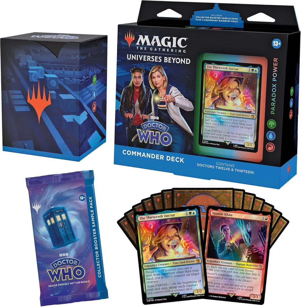 Magic The Gathering CCG Universes Beyond Doctor Who Commander Deck Paradox Power (Green-Blue-Red) Single Pack MTG-DRWHO-CDC-ParadoxPower