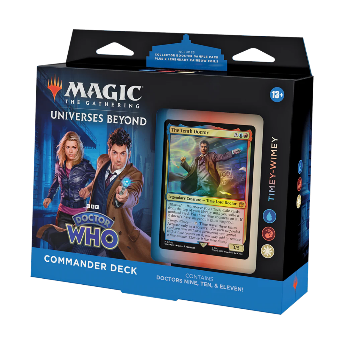 Magic The Gathering CCG Universes Beyond Doctor Who Commander Deck Timey Wimey (Blue-Red-White) Single Pack MTG-DRWHO-CDC-TimeyWimey
