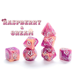 Gate Keeper Games and Dice Aether Dice Raspberry & Cream 7 die Sets Role Playing Games GKGAE157