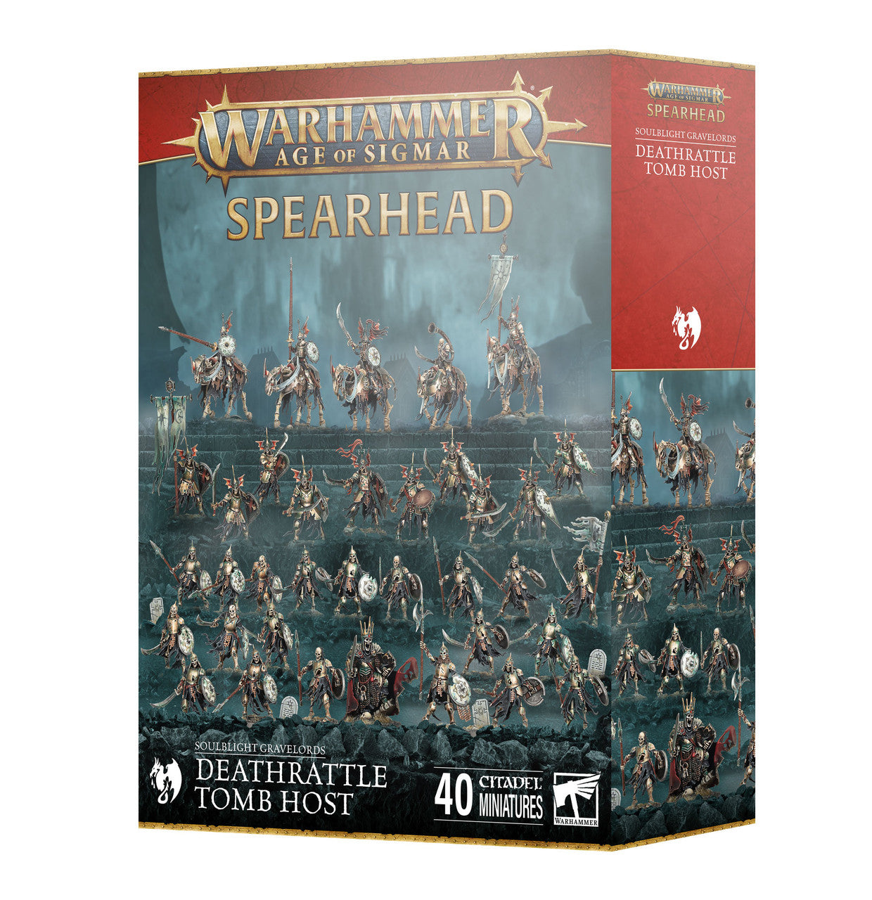 Games Workshop Warhammer Age Of Sigmar Soulblight Gravelords Spearhead Deathrattle Tomb Host Plastic Box 70-916