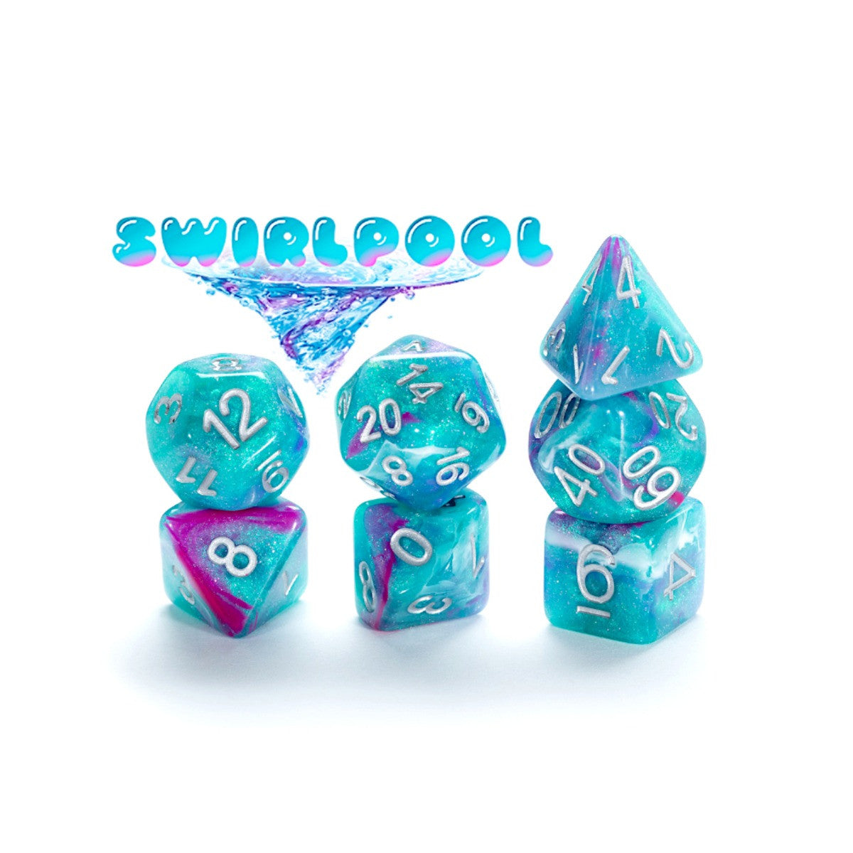 Gate Keeper Games and Dice Aether Dice Swirlpool 7 die Sets Role Playing Games GKGAE317