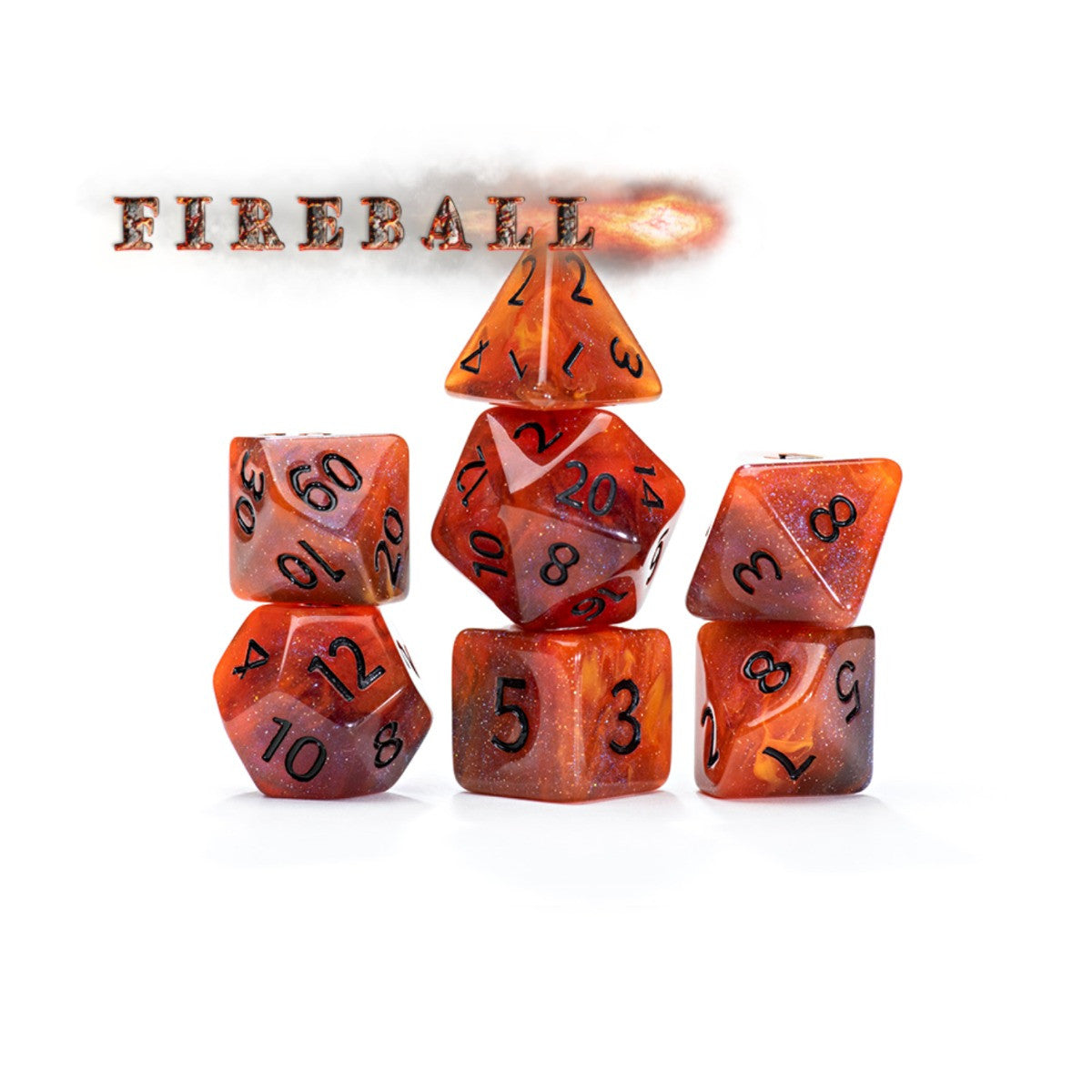 Gate Keeper Games and Dice Aether Dice Fireball 7 die Sets Role Playing Games GKGAE481