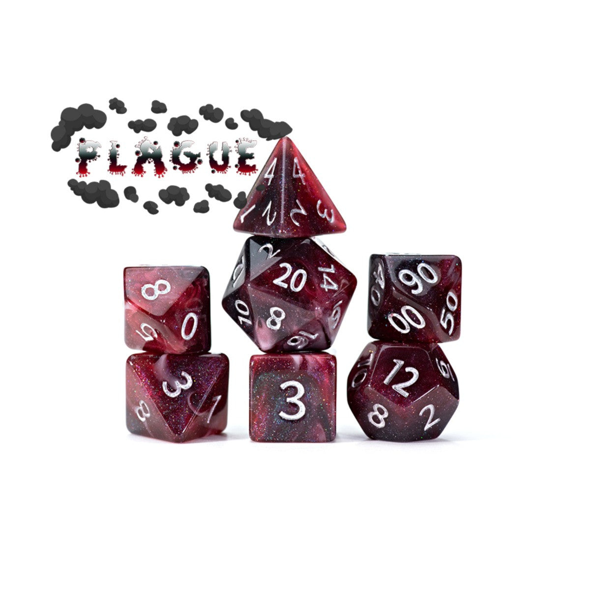 Gate Keeper Games and Dice Aether Dice Plague 7 die Sets Role Playing Games GKGAE871