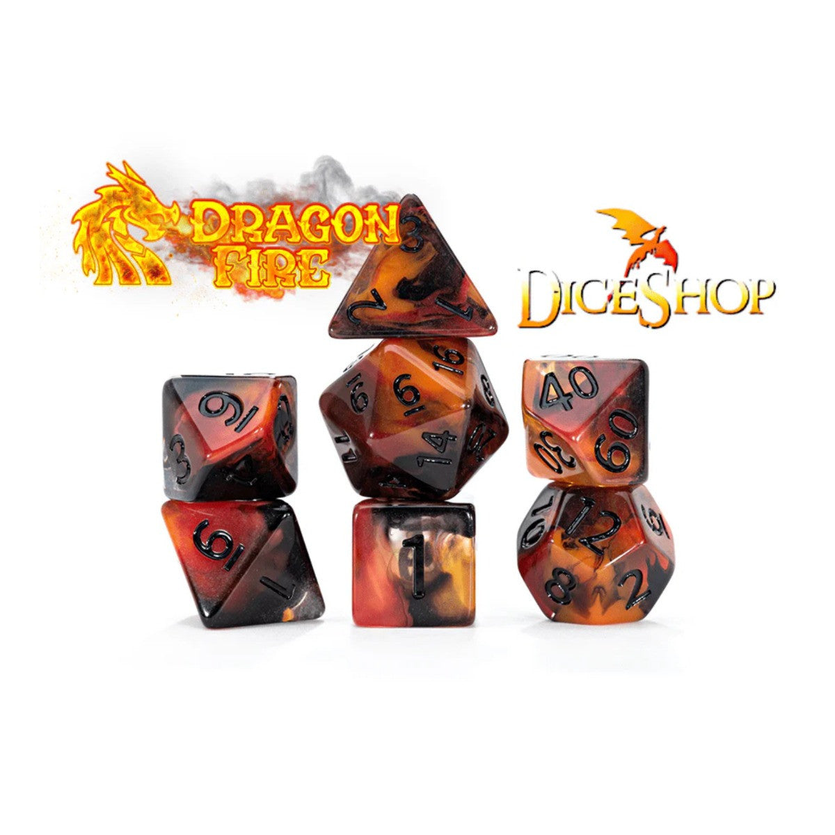 Gate Keeper Games and Dice Essence Dice Dragon Fire 7 die Sets Role Playing Games GKGES148