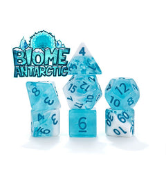 Gate Keeper Games and Dice Flowstone Dice Antarctic Biome 7 die Sets Role Playing Games GKGFS37