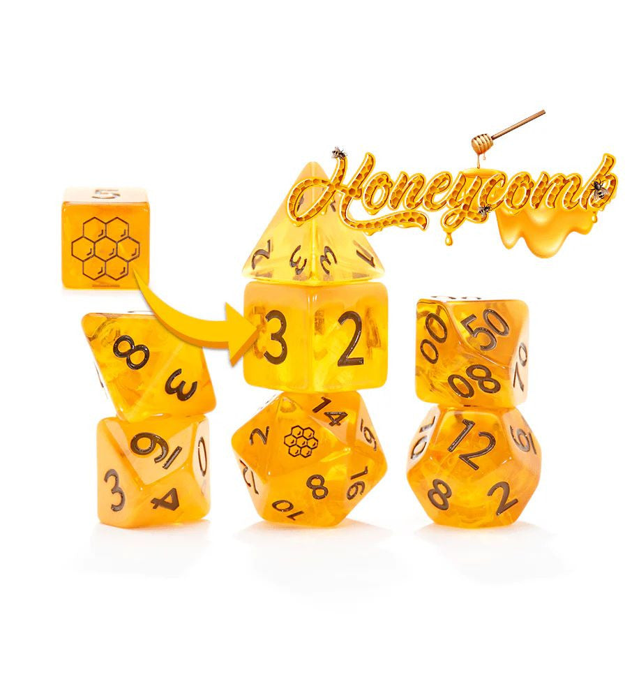 Gate Keeper Games and Dice Flowstone Dice Honeycomb 7 die Sets Role Playing Games GKGFS44