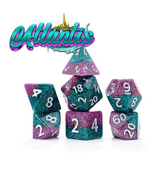 Gate Keeper Games and Dice Glitter Bomb Atlantis 7 die Sets Role Playing Games GKGGB32
