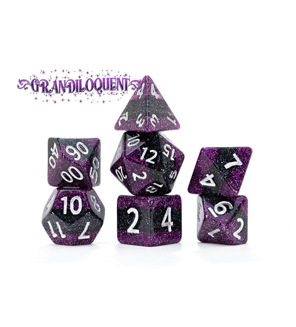 Gate Keeper Games and Dice Glitter Bomb Grandiloquent 7 die Sets Role Playing Games GKGGB585