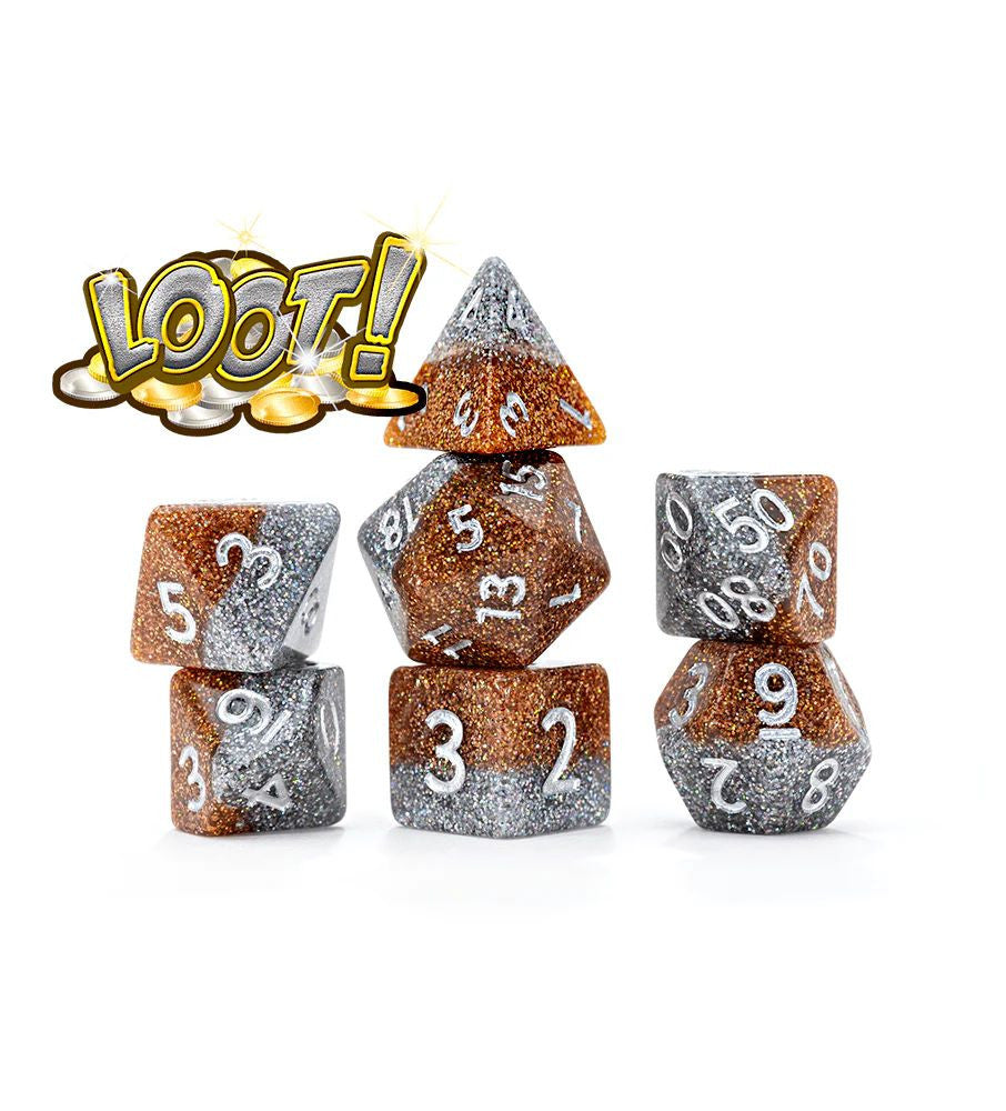 Gate Keeper Games and Dice Glitter Bomb Loot 7 die Sets Role Playing Games GKGGB90