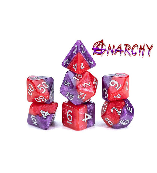 Gate Keeper Games and Dice Halfsies Dice Anarchy 7 die Sets Role Playing Games GKGH15