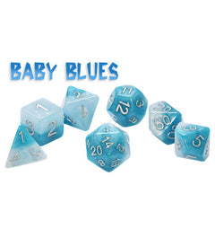 Gate Keeper Games and Dice Halfsies Dice Baby Blues 7 die Sets Role Playing Games GKGH33