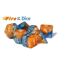 Gate Keeper Games and Dice Halfsies Dice Fire & Dice 7 die Sets Role Playing Games GKGH534