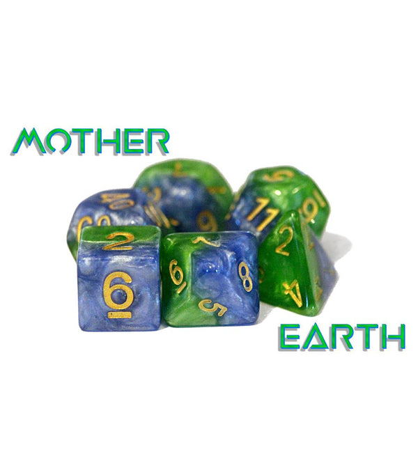 Gate Keeper Games and Dice Halfsies Dice Mother Earth 7 die Sets Role Playing Games GKGH523