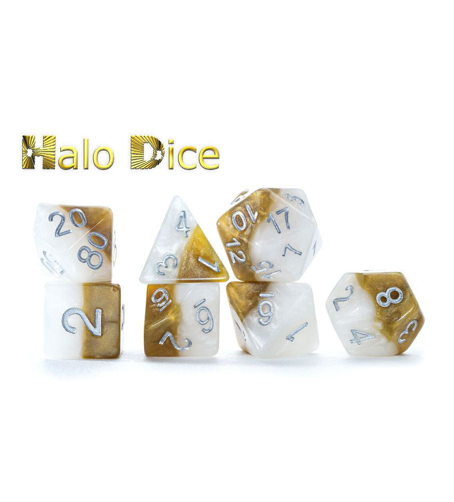 Gate Keeper Games and Dice Halfsies Dice Halo Dice 7 die Sets Role Playing Games GKGH70