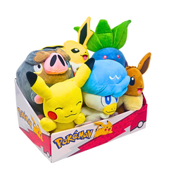 Pokemon 8 Inch Assorted Plush 6-Pack PKW95217