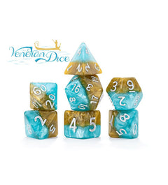 Gate Keeper Games and Dice Halfsies Dice Venetian Dice 7 die Sets Role Playing Games GKGH03