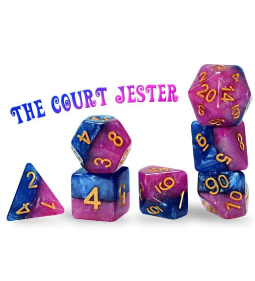 Gate Keeper Games and Dice Halfsies Dice The Court Jester 7 die Sets Role Playing Games GKGH13