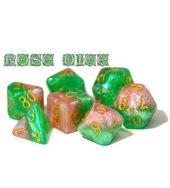 Gate Keeper Games and Dice Halfsies Dice Rose Dice 7 die Sets Role Playing Games GKGH512