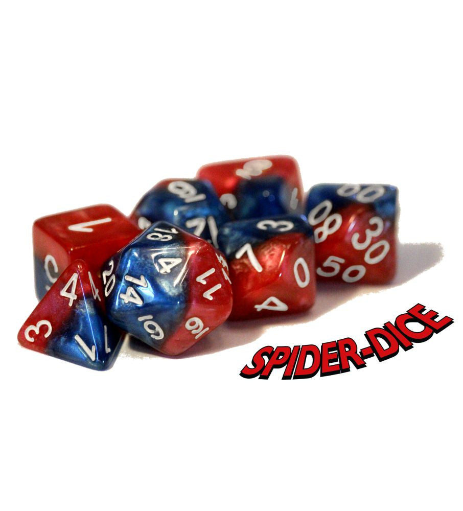 Gate Keeper Games and Dice Halfsies Dice Spider-Dice 7 die Sets Role Playing Games GKGH531