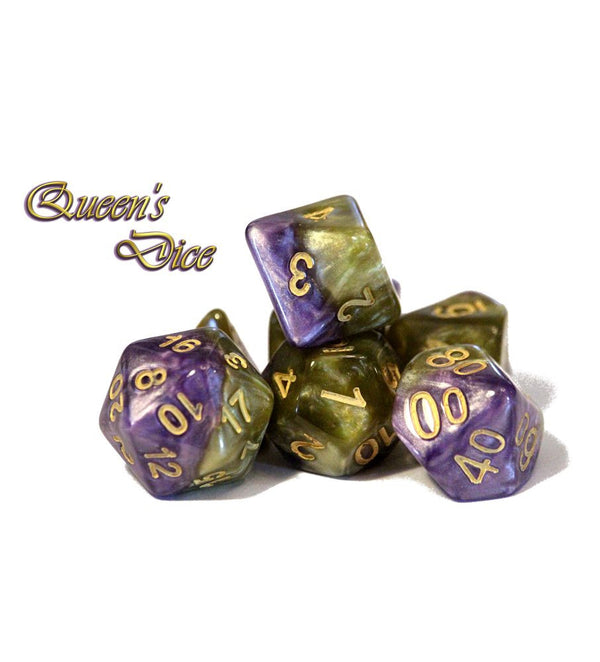 Gate Keeper Games and Dice Halfsies Dice Queens Dice 7 die Sets Role Playing Games GKGH550