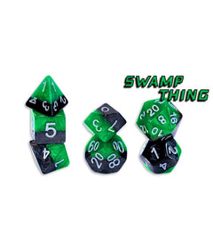 Gate Keeper Games and Dice Halfsies Dice Swamp Thing 7 die Sets Role Playing Games GKGH592