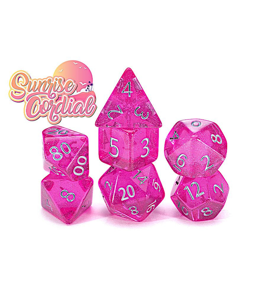 Gate Keeper Games and Dice Holographic Dice Sunrise Cordial 7 die Sets Role Playing Games GKGHL1