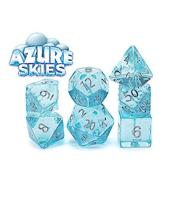 Gate Keeper Games and Dice Holographic Dice Azure Skies 7 die Sets Role Playing Games GKGHL3