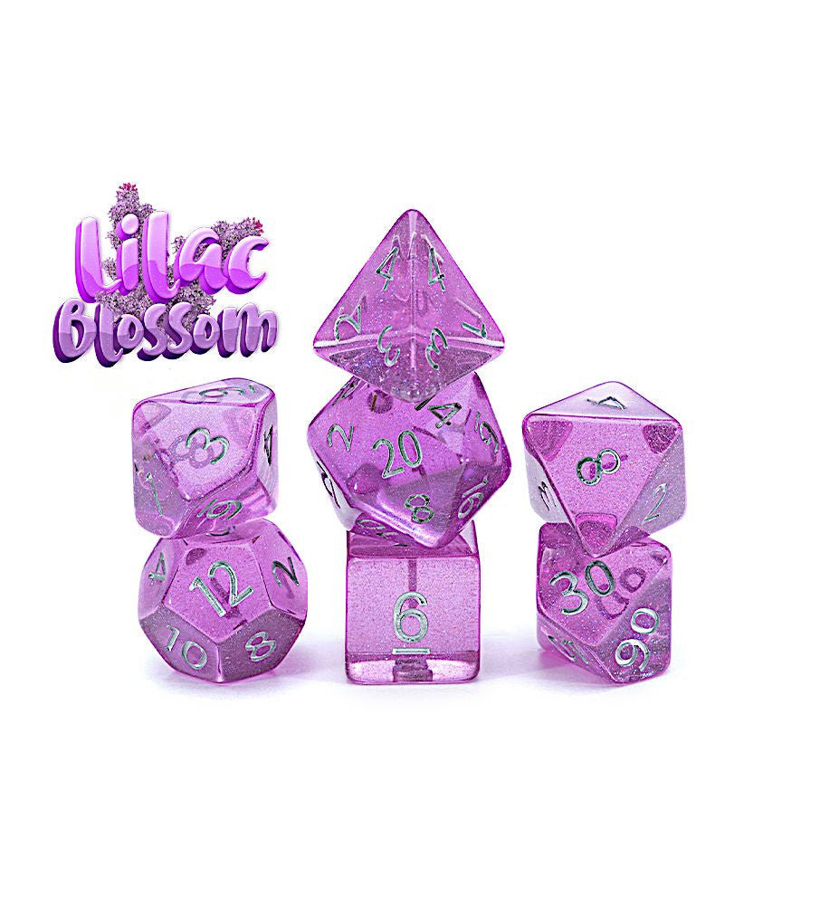 Gate Keeper Games and Dice Holographic Dice Lilac Blossom 7 die Sets Role Playing Games GKGHL5