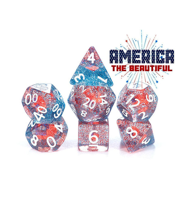 Gate Keeper Games and Dice Inclusion Dice America the Beautiful 7 die Sets Role Playing Games GKGID173