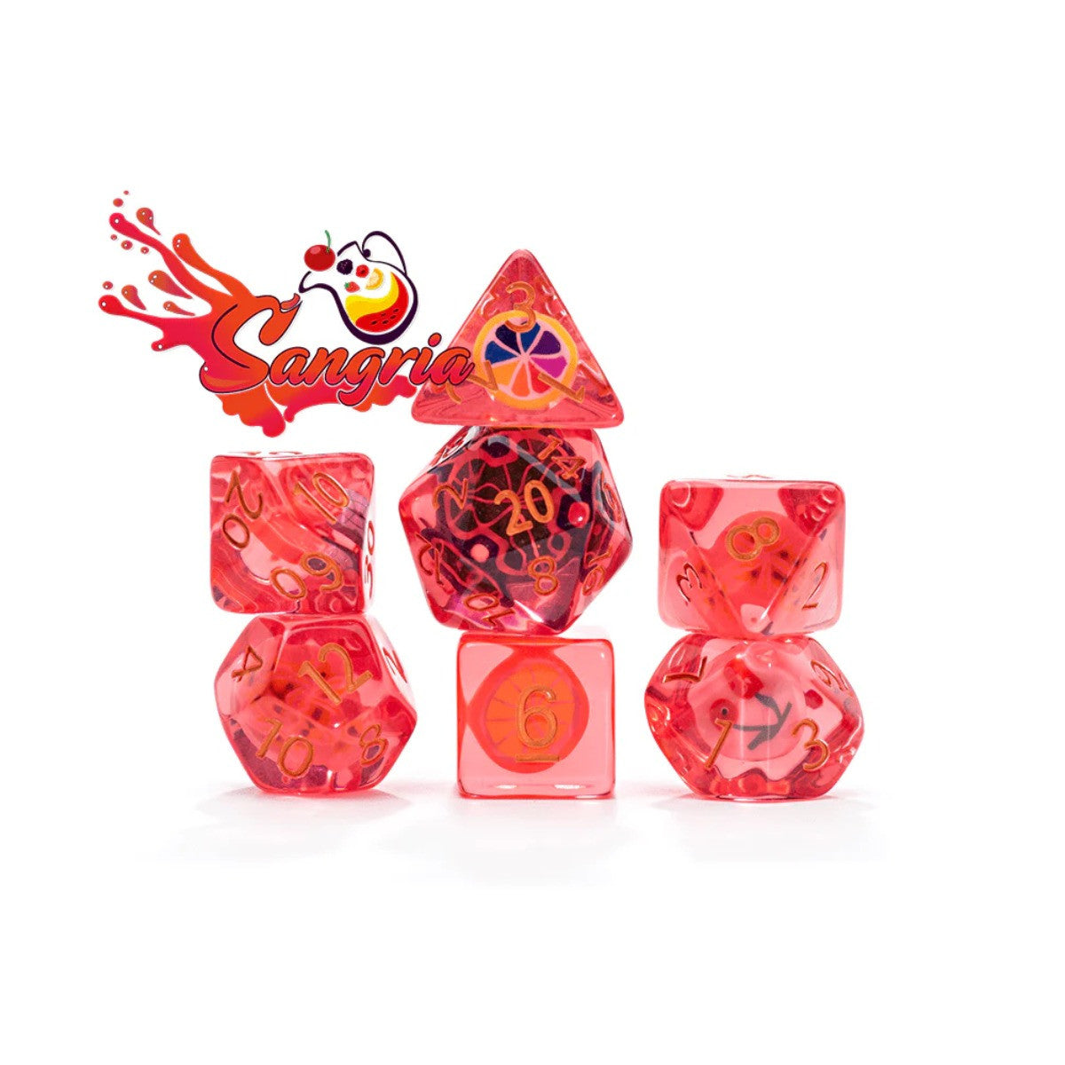 Gate Keeper Games and Dice Inclusion Dice Sangria 7 die Sets Role Playing Games GKGID14
